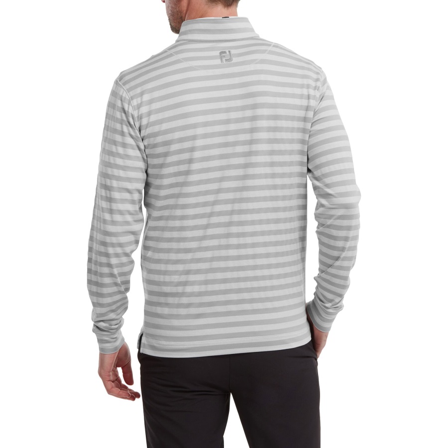Footjoy Peached Jersey Tonal Stripe Chill-Out Grey