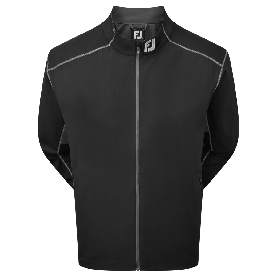Footjoy Black-Charcoal FJ Full-Zip Windshirt