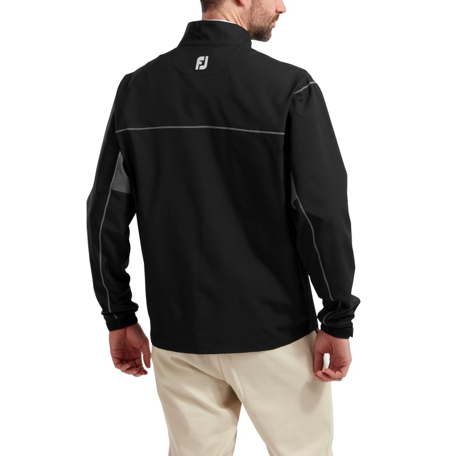 Footjoy Black-Charcoal FJ Full-Zip Windshirt