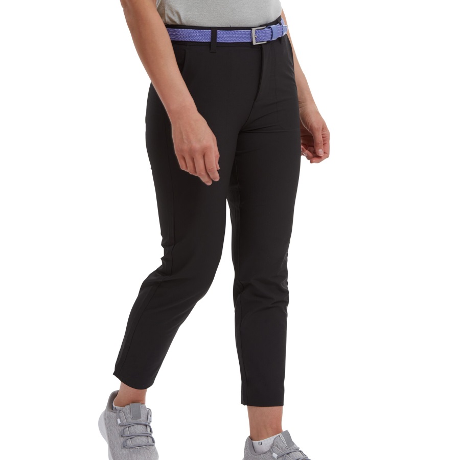 Black Footjoy Stretch Cropped Pants
