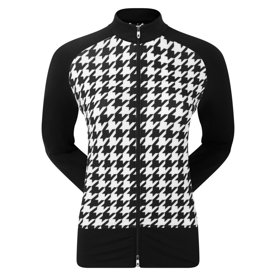 Black-White Footjoy Women's Houndstooth Mid-Layer
