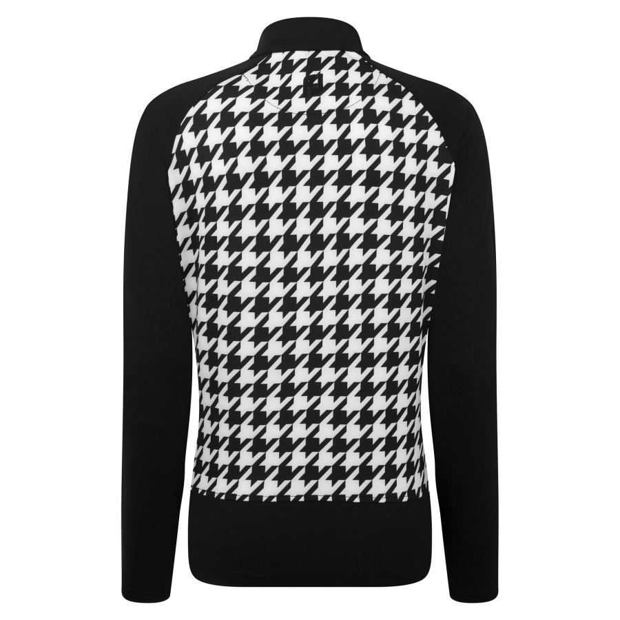 Black-White Footjoy Women's Houndstooth Mid-Layer