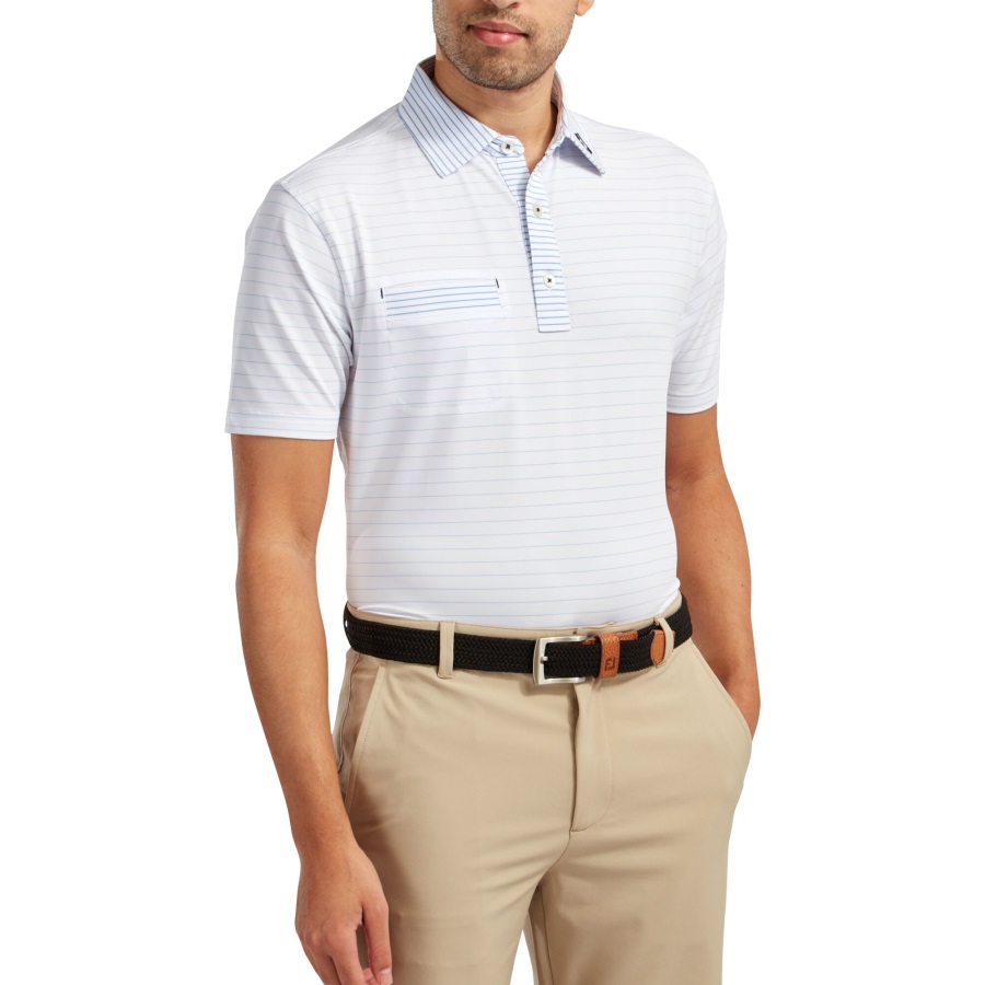 Lisle Pinstripe Mix White Footjoy