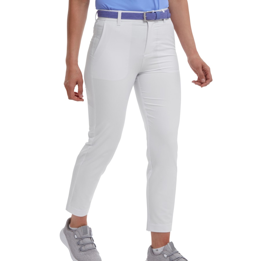 White Stretch Cropped Pants Footjoy