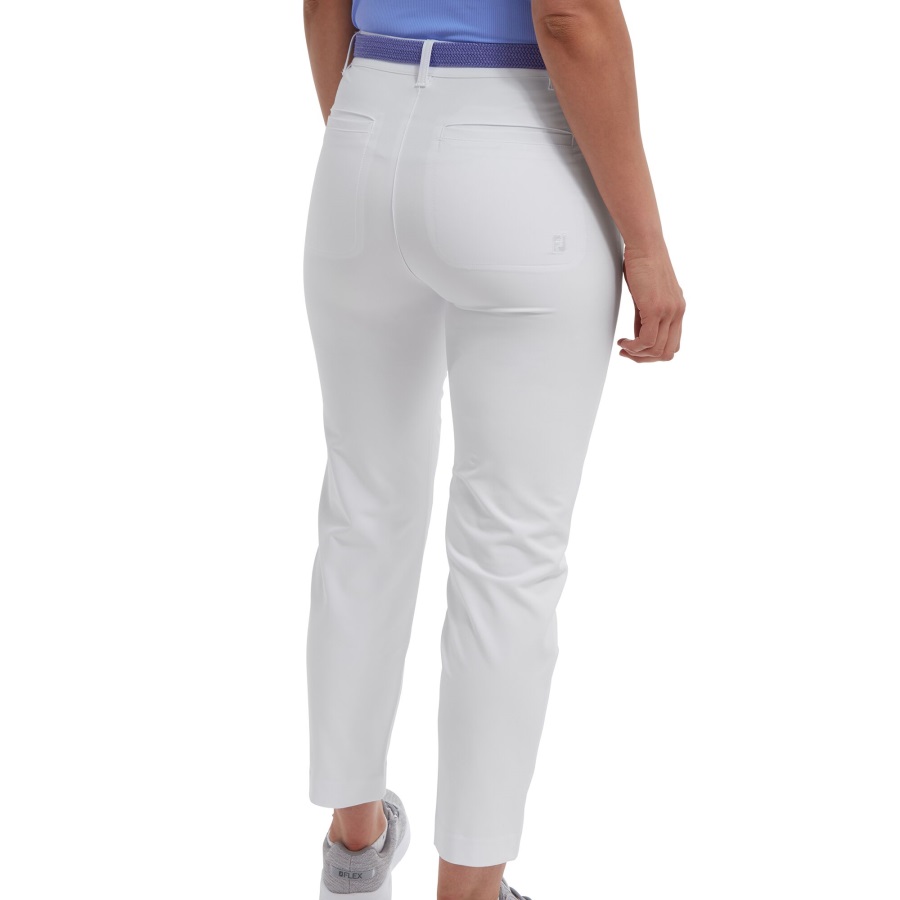 White Stretch Cropped Pants Footjoy