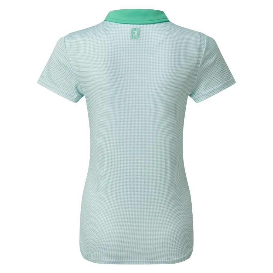 Women's Lisle Sleeveless Shirt with Neck Trim Footjoy Jade Stone