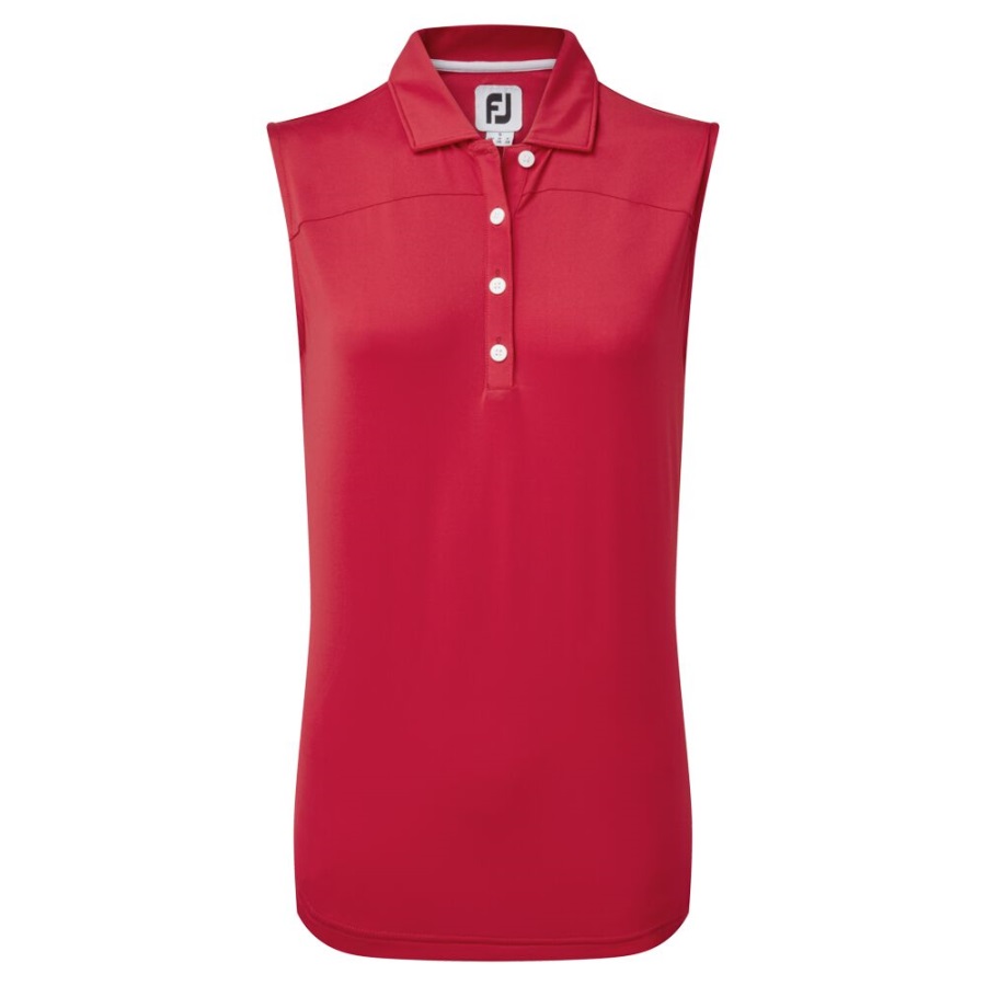 Footjoy Mesh Back Sleeveless Lisle Red