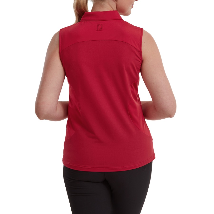 Mesh Back Sleeveless Lisle Footjoy Red