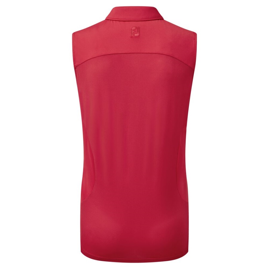 Mesh Back Sleeveless Lisle Footjoy Red