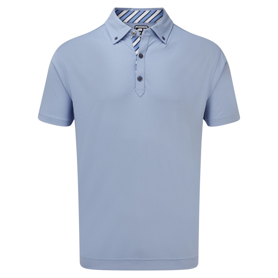 Lagoon Birdseye Jacquard with Stripe Trim Footjoy