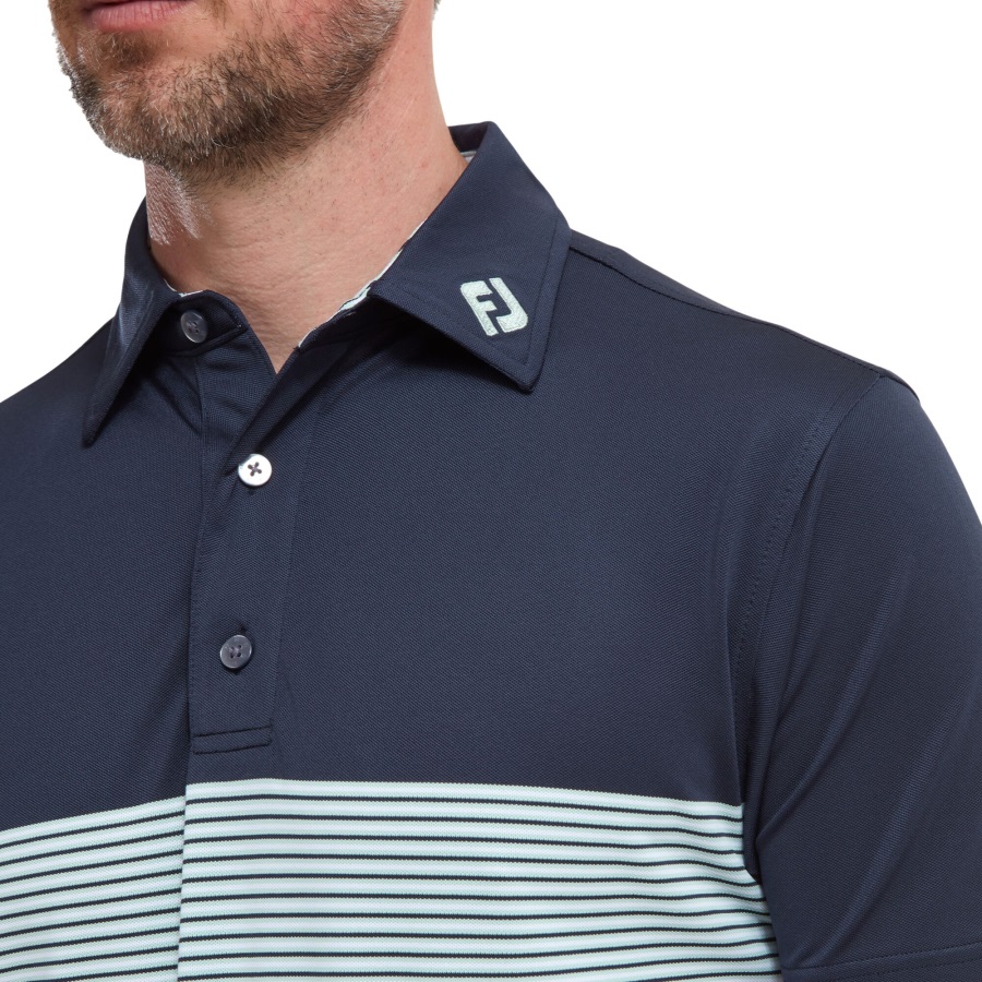 Colour Block Pique Navy-White-Sage Footjoy