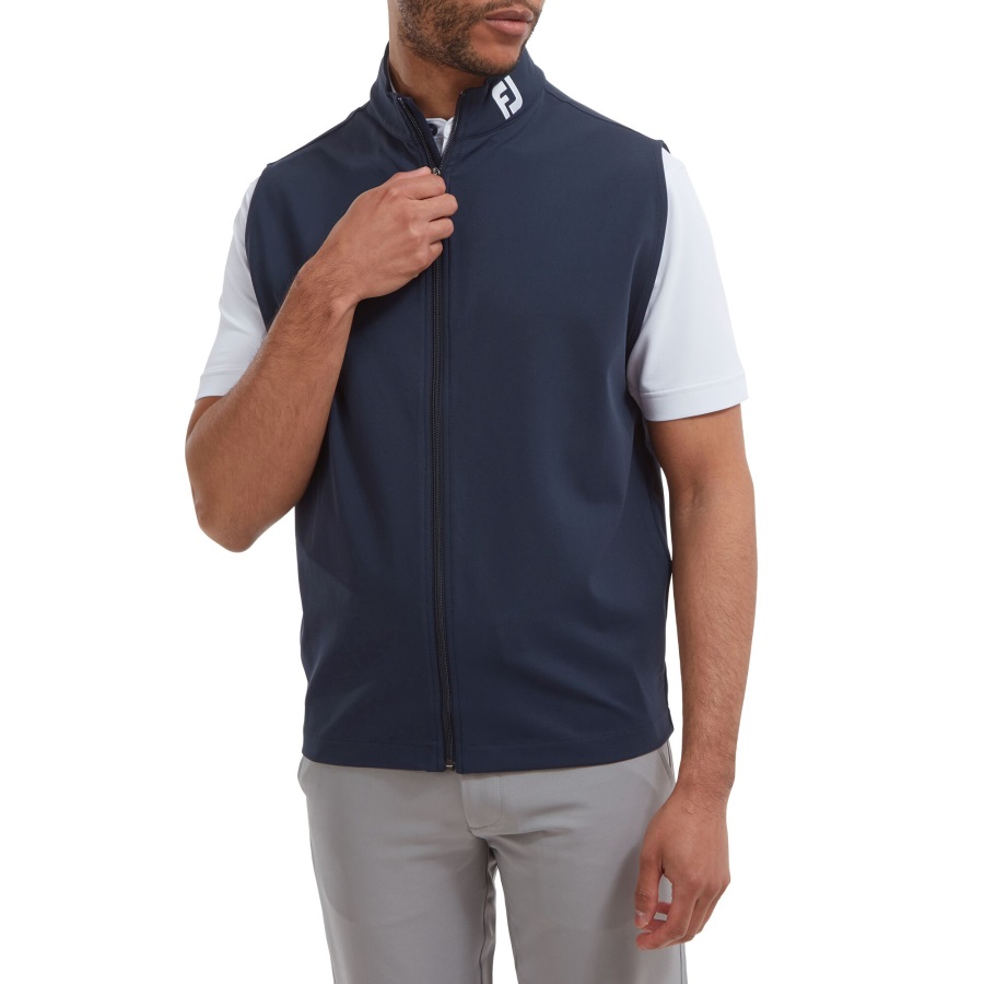 Navy Footjoy Full-Zip Knit Vest