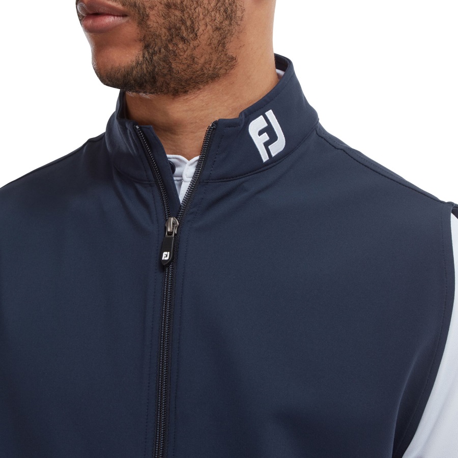 Navy Footjoy Full-Zip Knit Vest