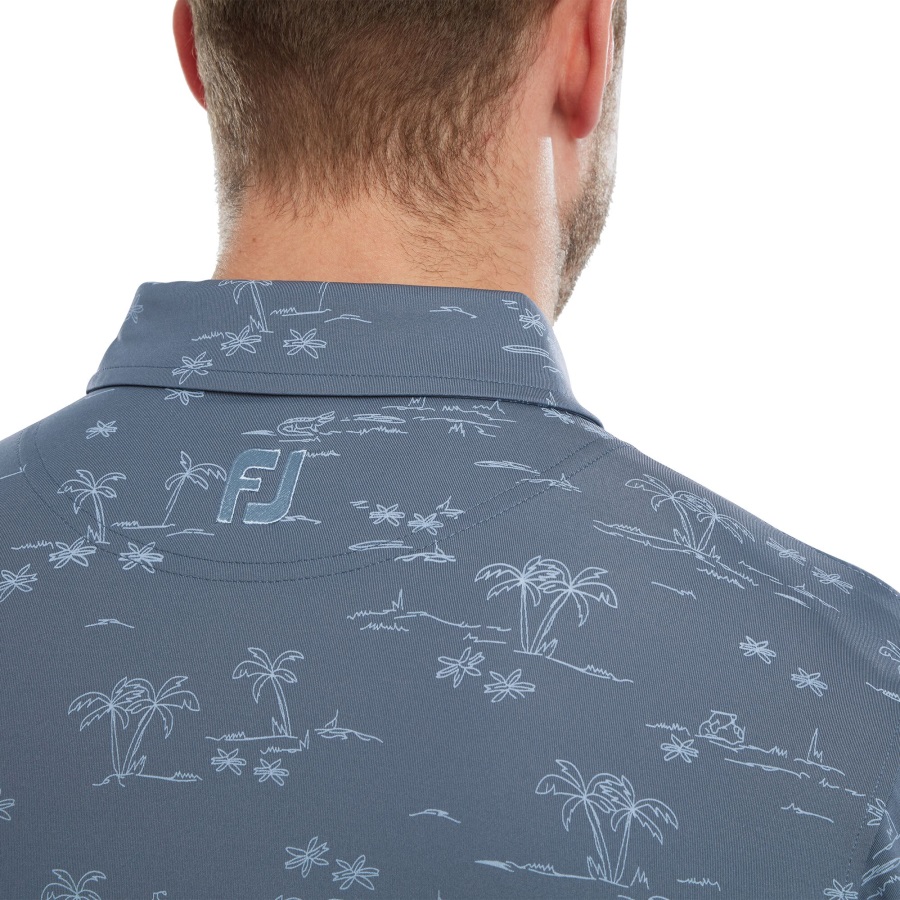 Bluestone-Denim Footjoy Tropic Golf Lisle