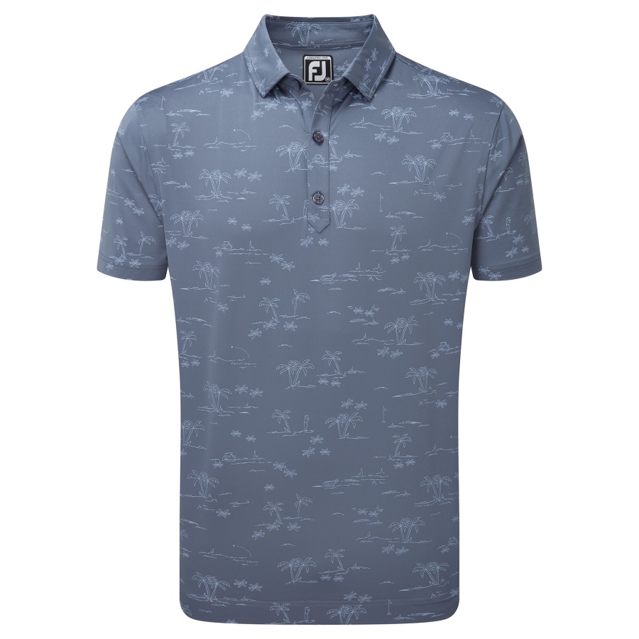 Footjoy Tropic Golf Lisle Bluestone-Denim