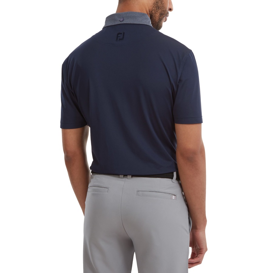 Tonal Trim Solid with Pocket Lisle Footjoy Navy