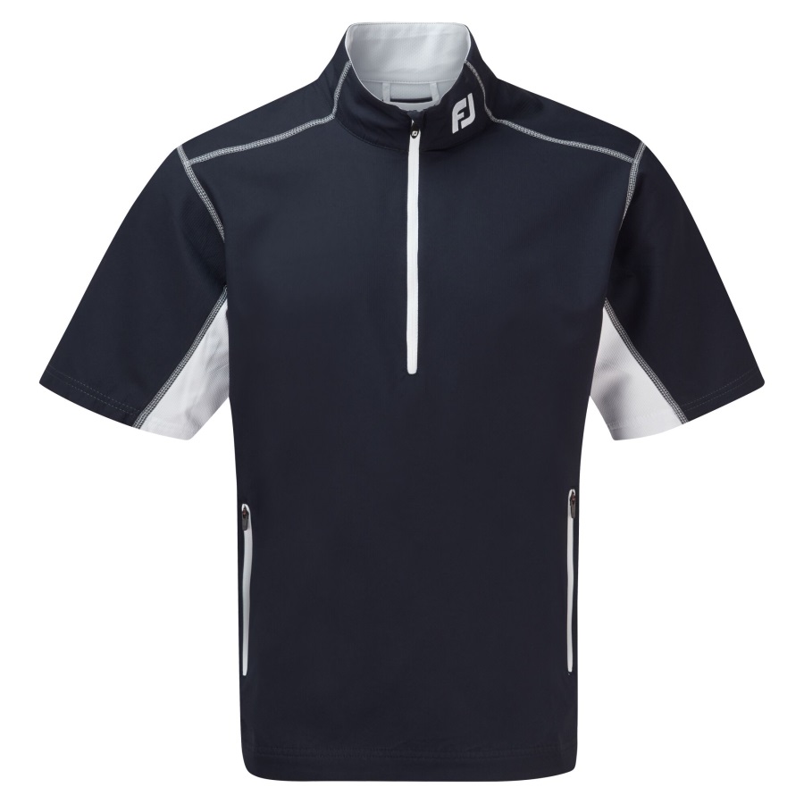 Navy-White FJ Half-Zip S-S Windshirt Footjoy