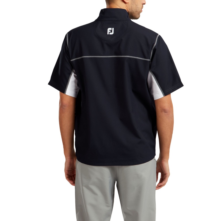 Navy-White FJ Half-Zip S-S Windshirt Footjoy