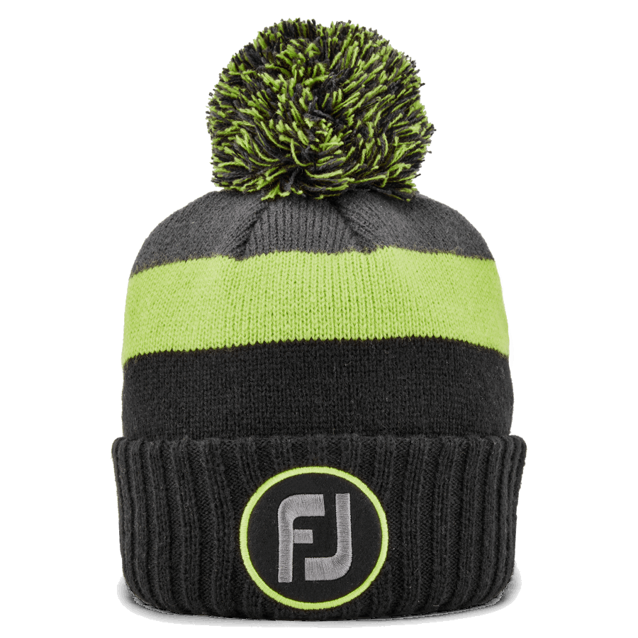 FJ Bobble Hat Footjoy Black-Lime-Charcoal