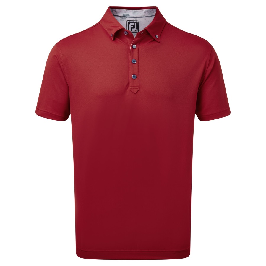 Footjoy Merlot Stretch Pique with Vintage Floral Trim