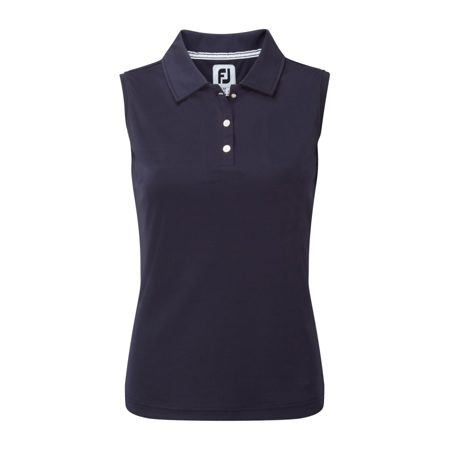 Footjoy Navy Interlock Sleeveless Solid Women