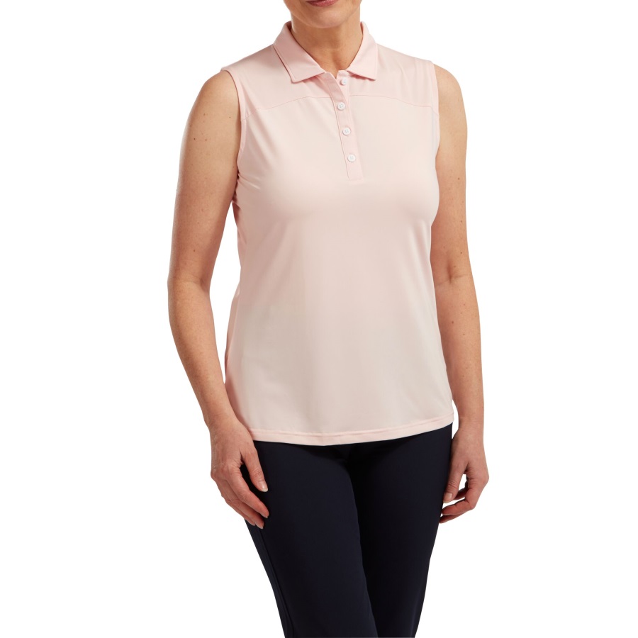 Blush Pink Footjoy Women's Mesh Back Solid Sleeveless Lisle