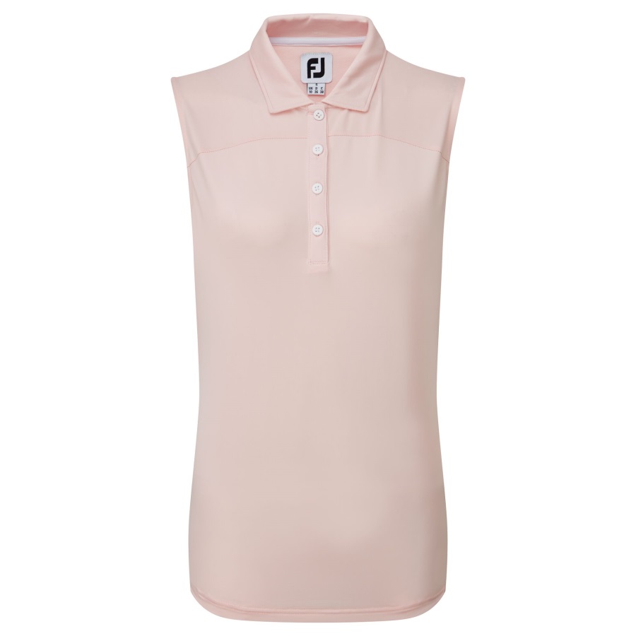 Footjoy Blush Pink Women's Mesh Back Solid Sleeveless Lisle