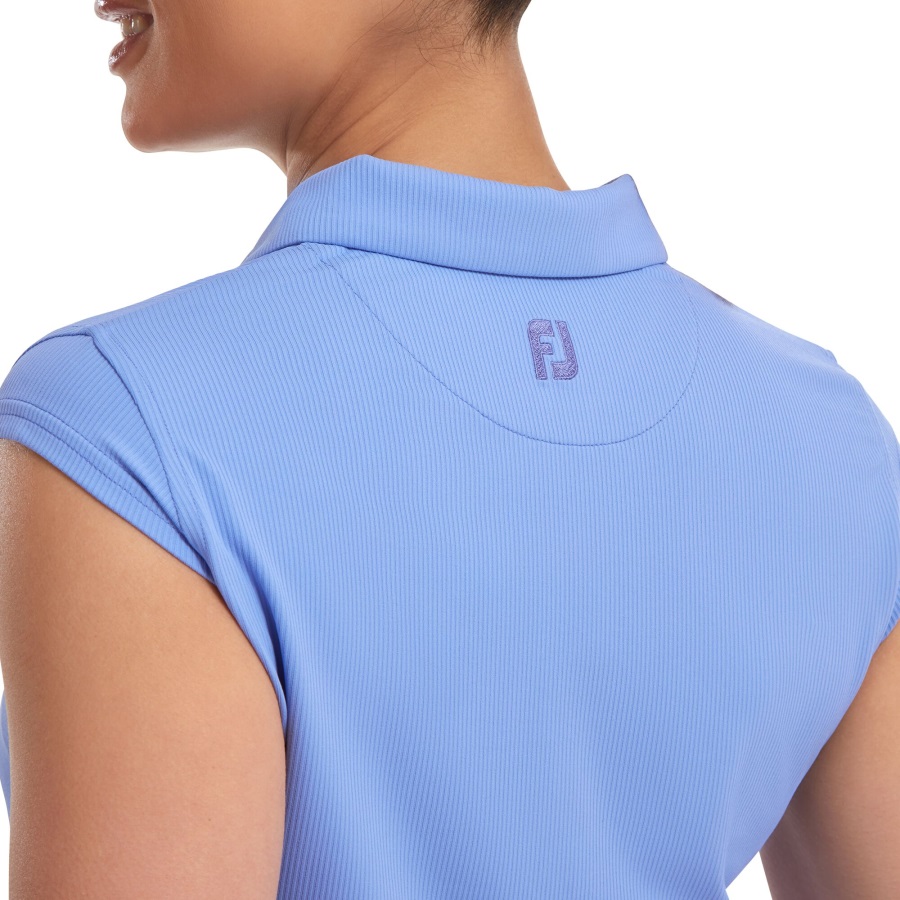 Footjoy Cap Sleeve Rib Knit Blue