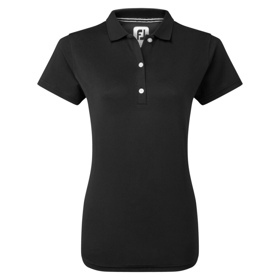 Black Footjoy Stretch Pique Solid