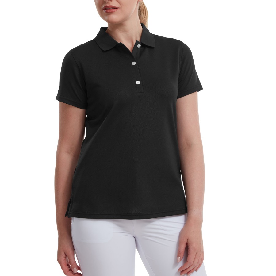 Black Footjoy Stretch Pique Solid