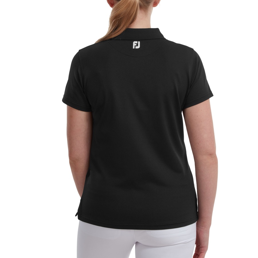 Black Footjoy Stretch Pique Solid