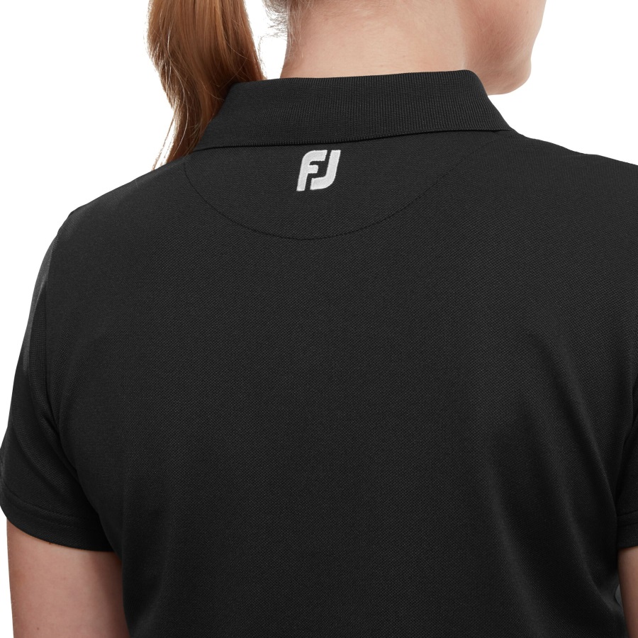 Black Footjoy Stretch Pique Solid