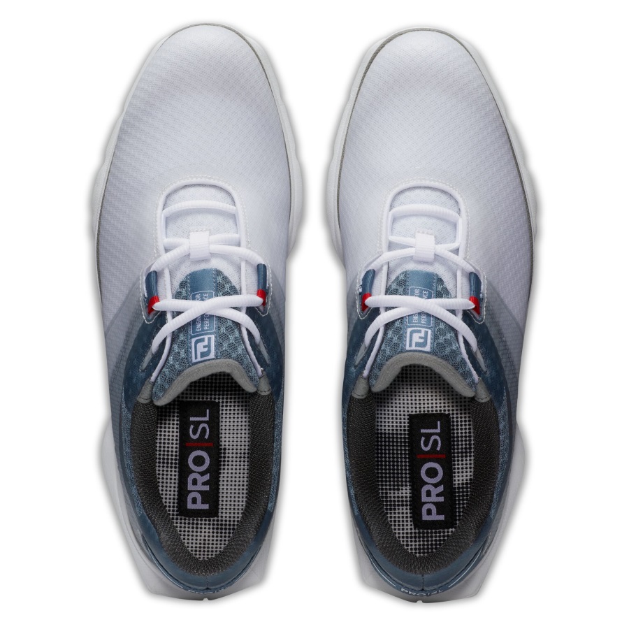 Footjoy White-Blue-Navy Pro SL Sport