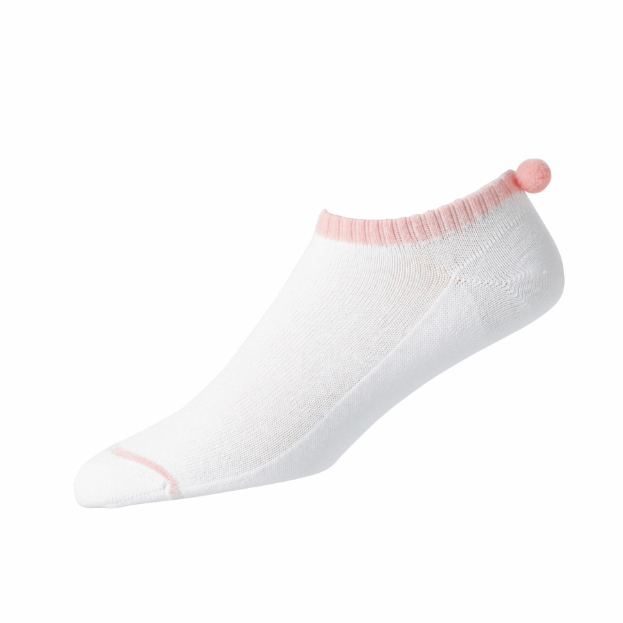 White-Light Pink ProDry Lightweight Pom Pom Women Footjoy