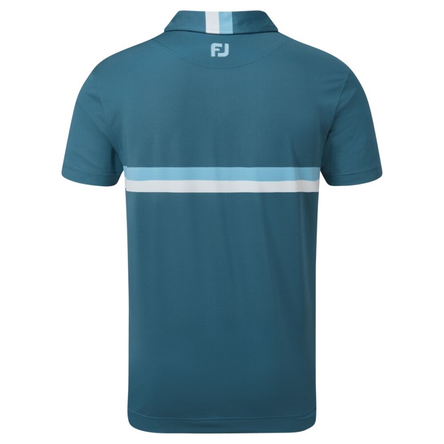 Blue-Dusk Blue-White Double Chest Band Pique Footjoy