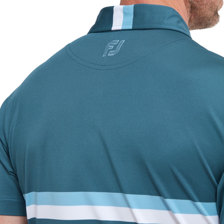 Blue-Dusk Blue-White Double Chest Band Pique Footjoy