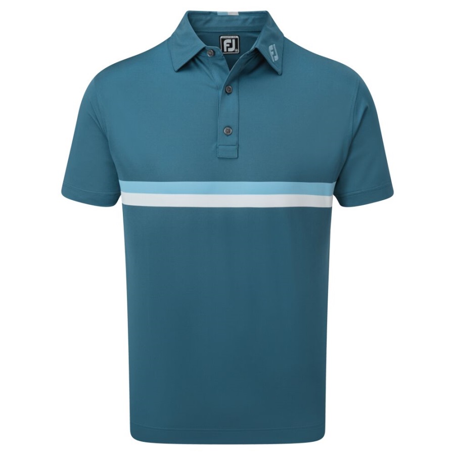Double Chest Band Pique Footjoy Blue-Dusk Blue-White
