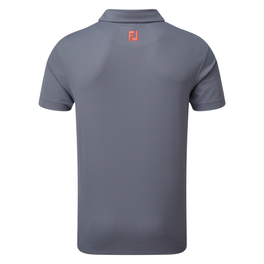Footjoy Slate-Coral Stretch Pique FJ Print