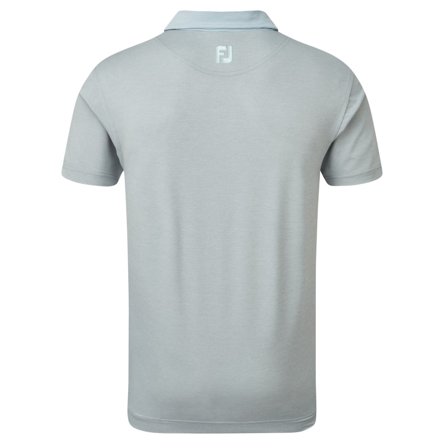 Grey Heather Pique with Pinstripe Trim Footjoy