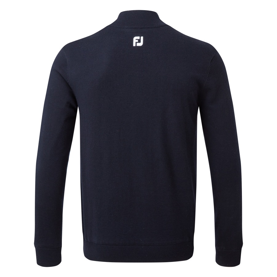 Navy Footjoy Wool Blend 1-2 Zip Lined Pullover