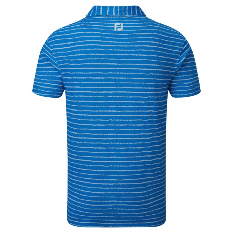 Blue-Grey Footjoy Chalk Link Print Pique