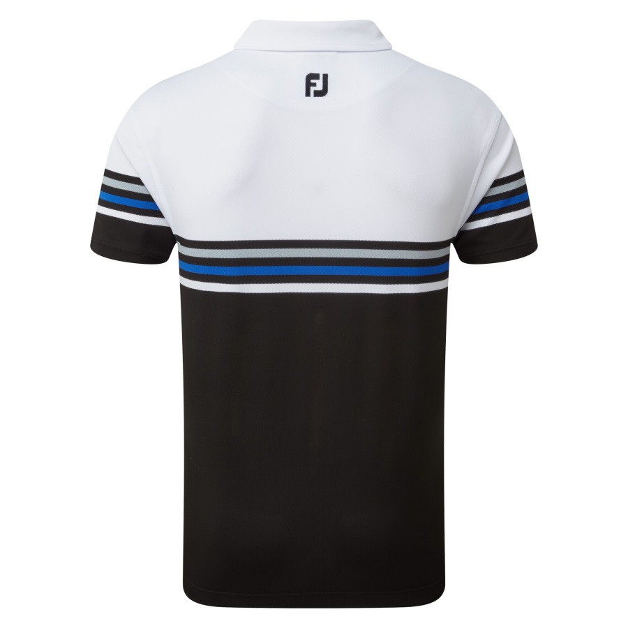 Footjoy Stretch Pique Colour Block White-Black
