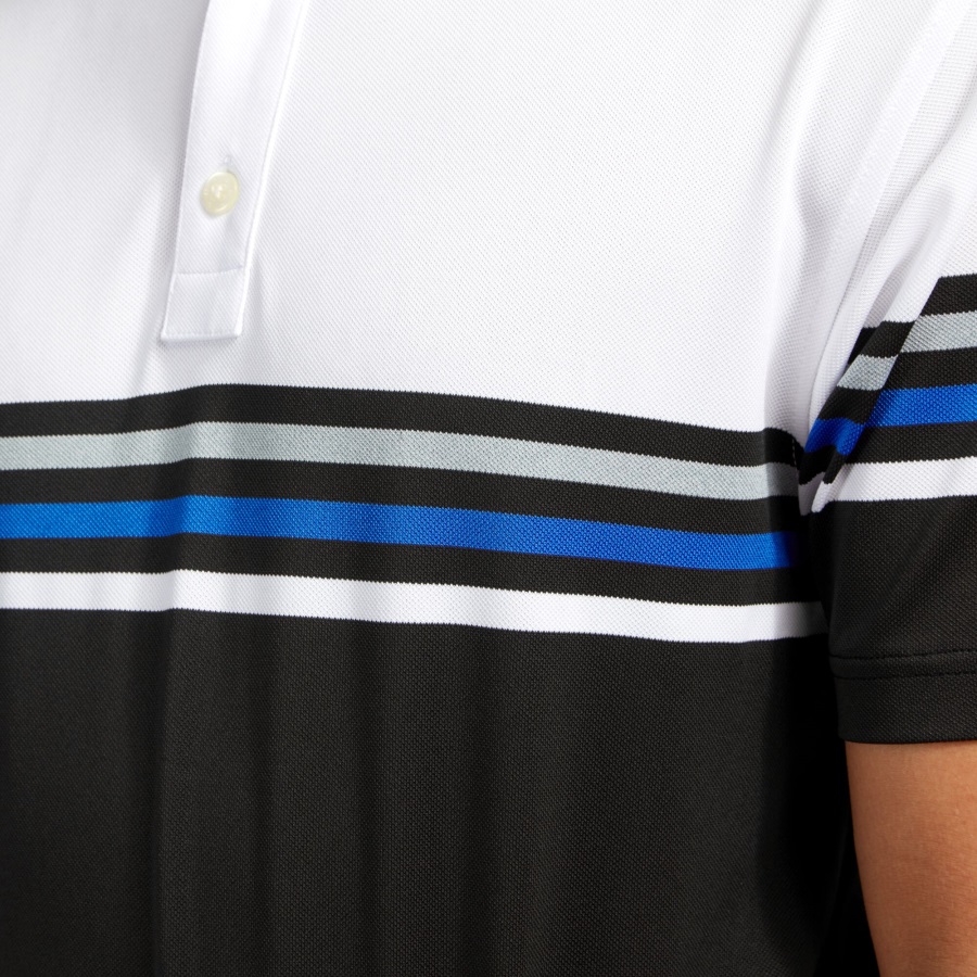 Footjoy Stretch Pique Colour Block White-Black