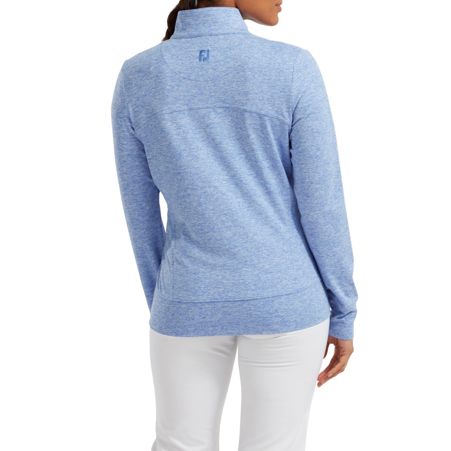 Women's Full-Zip Knit Midlayer Footjoy Heather Blue Jay
