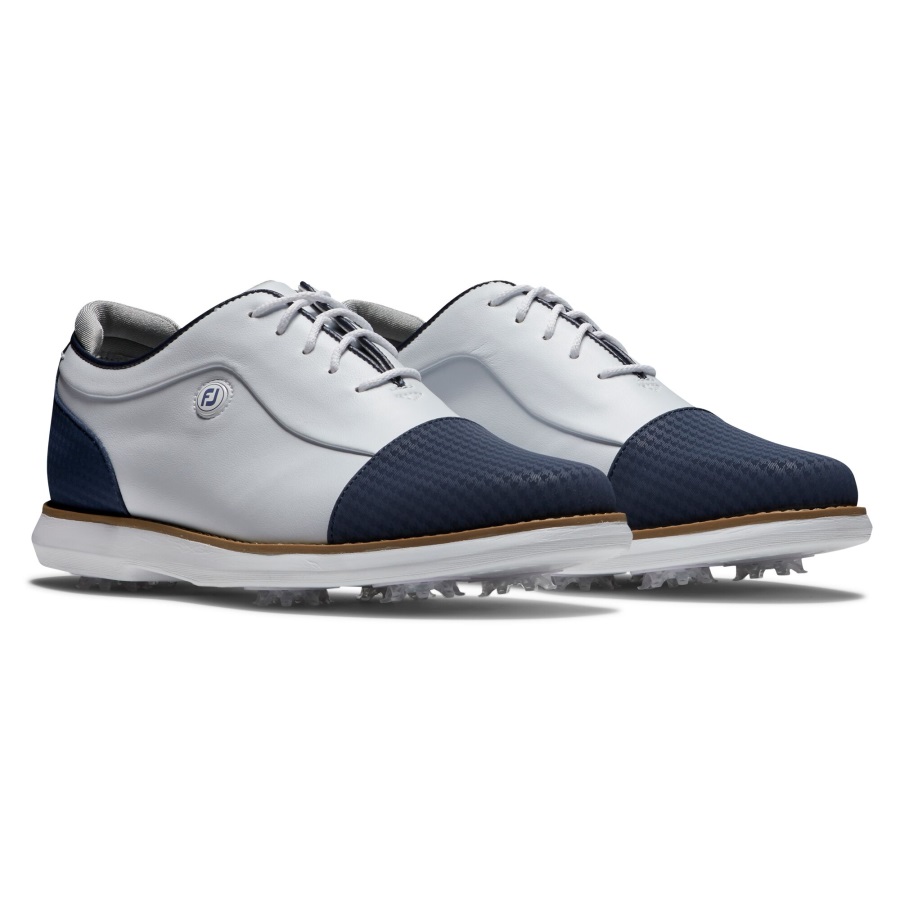 White-Navy Footjoy Traditions - Shield Tip Women