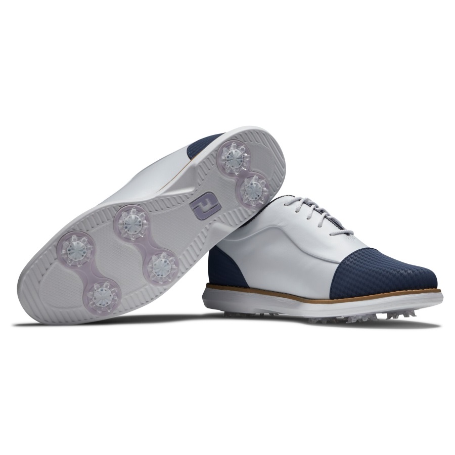 White-Navy Footjoy Traditions - Shield Tip Women