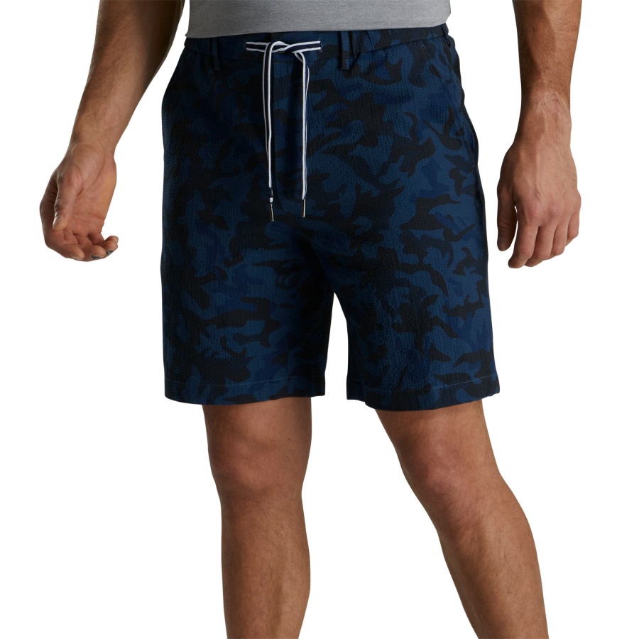 Blue Camo Footjoy Seersucker Shorts