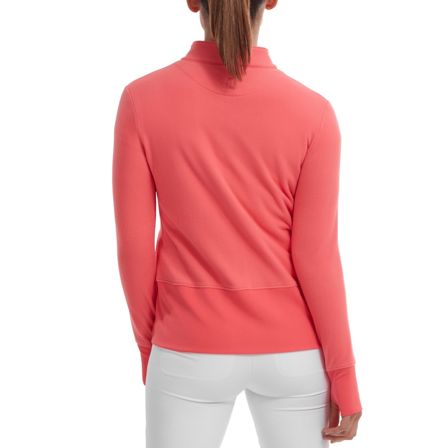 Bright Coral Full-Zip Fleece Midlayer Footjoy