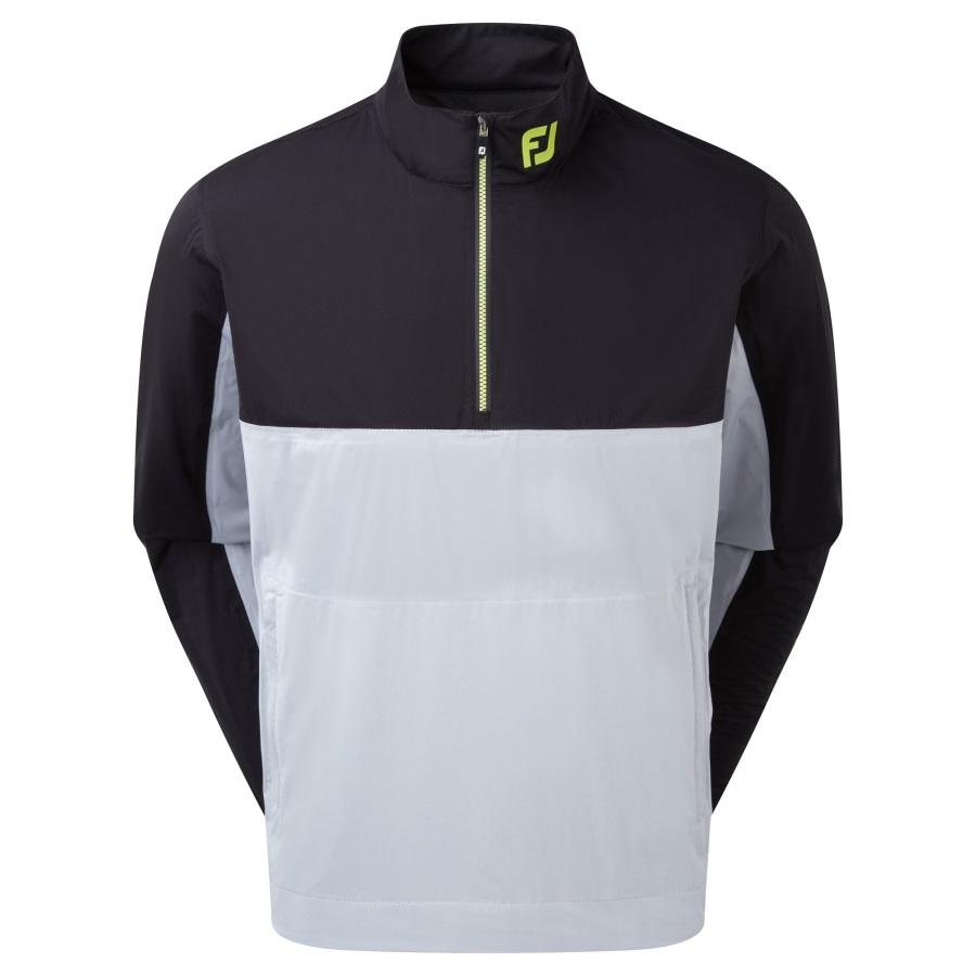 Footjoy FJ HydroKnit 1-2 Zip Black-Grey-Lime