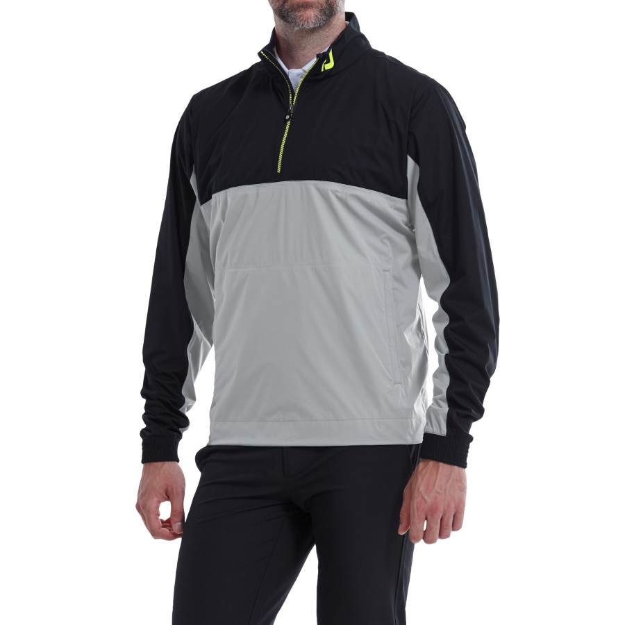 Footjoy FJ HydroKnit 1-2 Zip Black-Grey-Lime